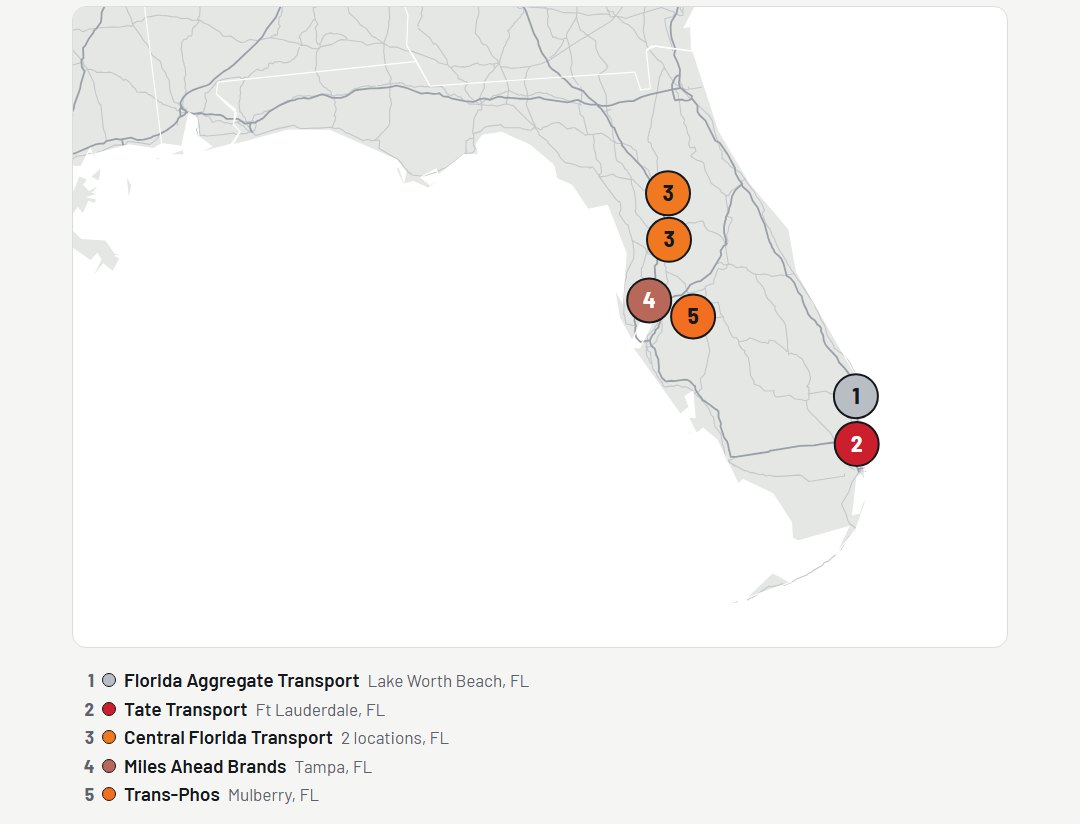 Map: Which Florida dump truck haulers are adding trucks